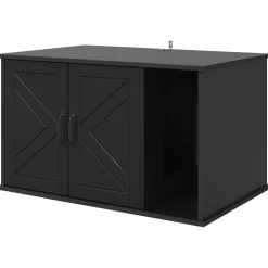 vidaXL Katt hus Svart 85 x 55 x 50 cm Konstruerat trä
