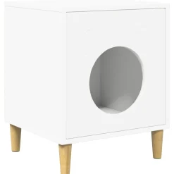 Online vidaXL Katt hus 42,5 x 40 x 53 cm Konstruerat trä Vit