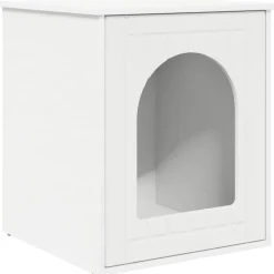 vidaXL Katt hus Vit 53 x 52 x 62 cm Konstruerat trä