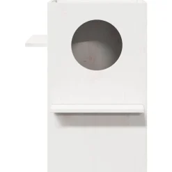 vidaXL Katthus vit 43x43x60 cm massiv furu