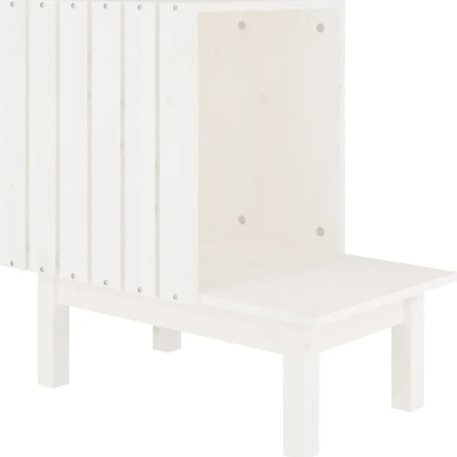 Outlet vidaXL Kattkoja 60x36x60 cm massiv furu Vit