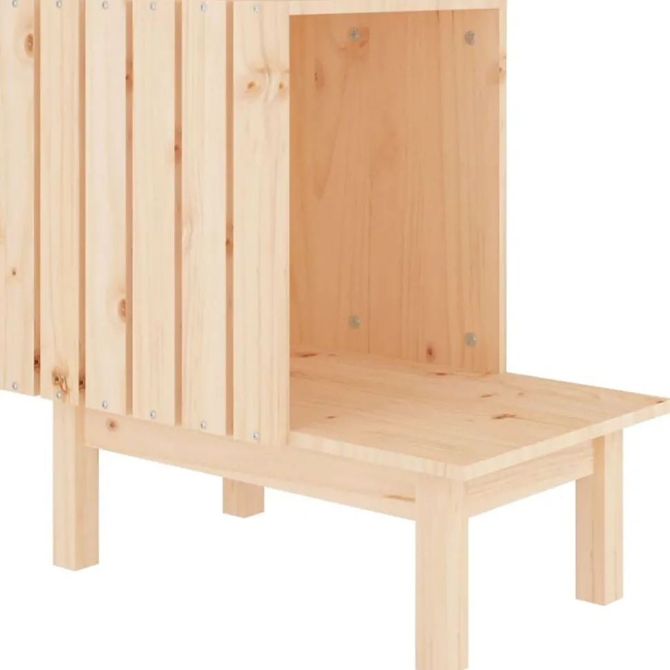 vidaXL Kattkoja 60x36x60 cm massiv furu
