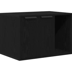 Outlet vidaXL Kattlåda 60x40x40 cm konstruerat trä Svart ek