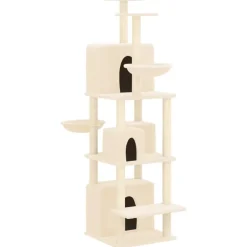 Outlet vidaXL Katträd med klöspelare sisal gräddvit 180 cm Kräm