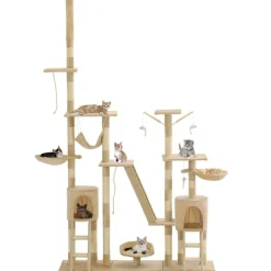 Online vidaXL Katträd med klöspelare i sisal 230-250 cm Beige