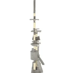 vidaXL Katträd med klöspelare i sisal 230-250 cm grå