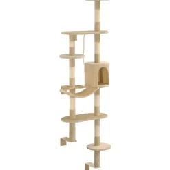 Outlet vidaXL Katträd väggmonterat med klöspelare i sisal 194 cm Beige