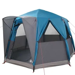 vidaXL Kådtält för 3 personer med tak Blå och grå 320 x 320 x 203 cm