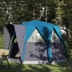 vidaXL Kådtält för 3 personer med tak Blå och grå 320 x 320 x 203 cm
