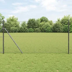 Best vidaXL Kedjelänk Stängsel 10 x 1,2 m Stål Grå