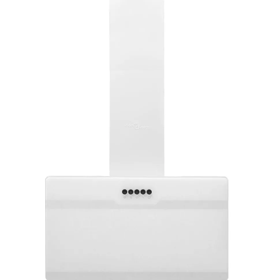 vidaXL Köksfläkt 60 cm stål och härdat glas vit