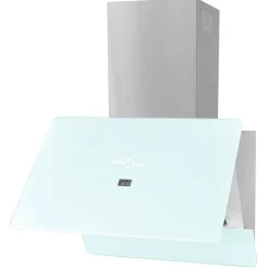 vidaXL Köksfläkt härdat glas 600 mm vit