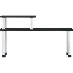 vidaXL Kökshylla svart 45x16x26 cm härdat glas
