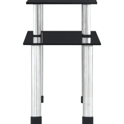 vidaXL Kökshylla svart 45x16x26 cm härdat glas