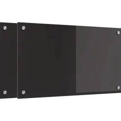 vidaXL Köksskydd 2 pcs Svart 70 x 40 cm härdat glas