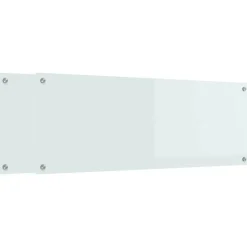 vidaXL Köksskydd 2 pcs Vit 110 x 40 cm härdat glas