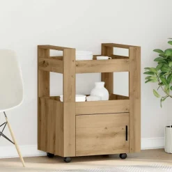 Discount vidaXL Köksvagn 60 x 45 x 80 cm Konstruerat trä artisan ek