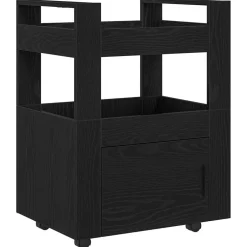 Outlet vidaXL Köksvagn 60 x 45 x 80 cm Konstruerat trä Svart ek