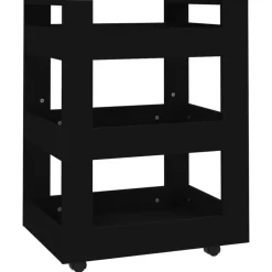 vidaXL Köksvagn svart 60x45x80 cm konstruerat trä