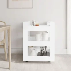 Clearance vidaXL Köksvagn 60x45x80 cm konstruerat trä Vit
