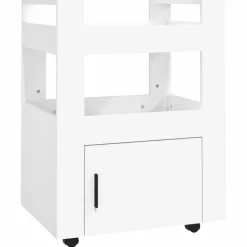 vidaXL Köksvagn vit 60x45x80 cm konstruerat trä