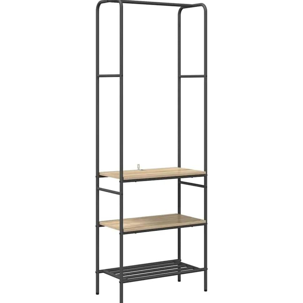 vidaXL Klädhängare Sonoma-ek 60 x 30 x 171 cm Konstruerat trä