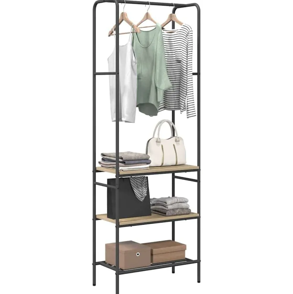 vidaXL Klädhängare Sonoma-ek 60 x 30 x 171 cm Konstruerat trä