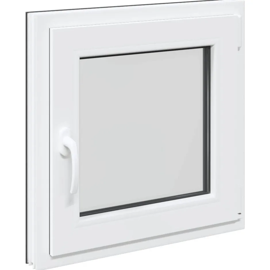 Clearance vidaXL Källarfönster RISOR 50 x 50 cm PVC och glas Antracit