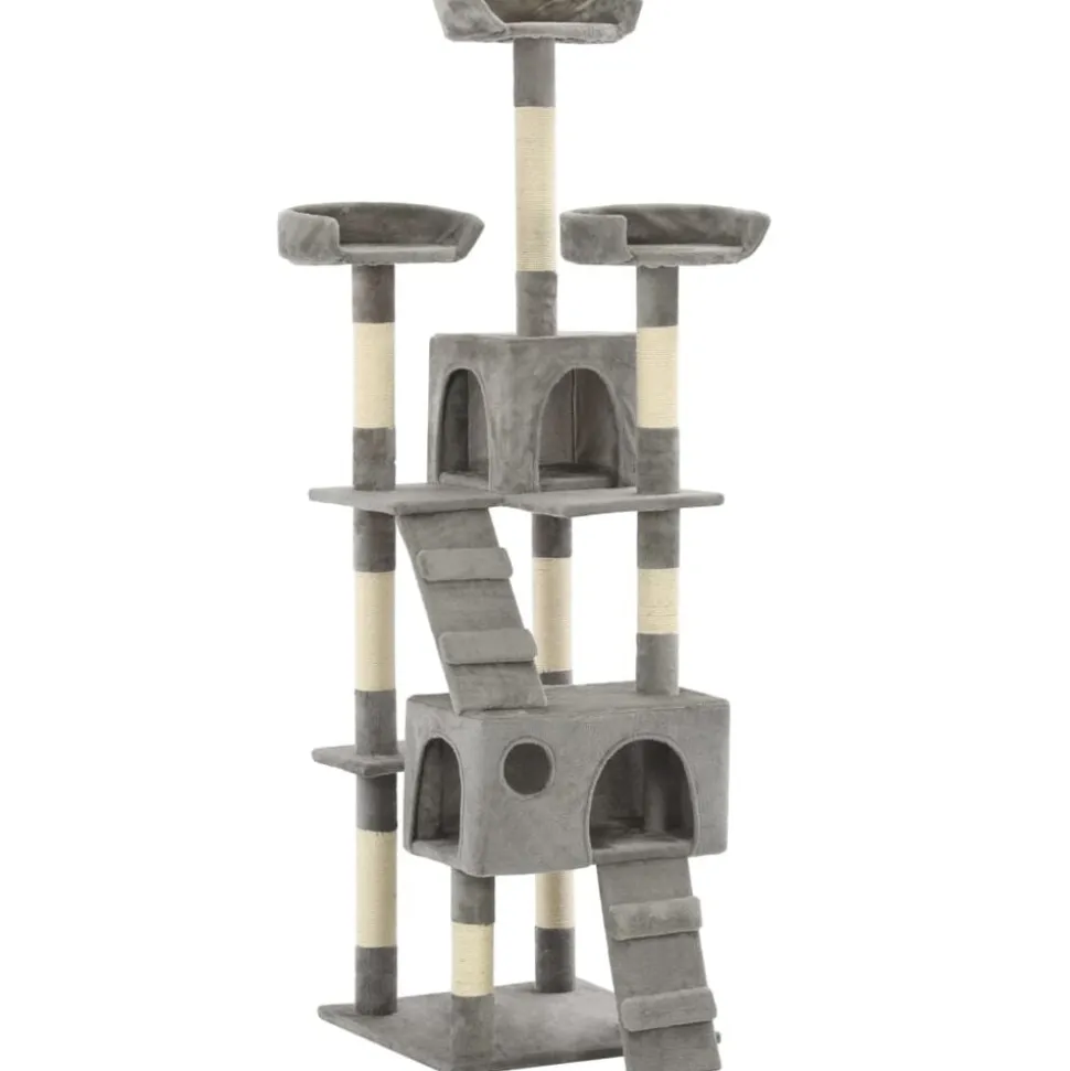 vidaXL Klösträd med klöspelare sisal 170 cm grå