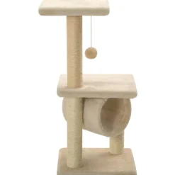 vidaXL Klösträd med klöspelare i sisal 65 cm beige