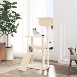 Discount vidaXL Klösträd med sisalpelare gräddvit 131 cm Kräm