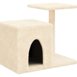vidaXL Klösträd med sisalpelare gräddvit 50,5 cm Kräm