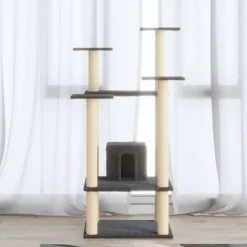 vidaXL Klösträd med sisalpelare mörkgrå 110 cm