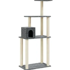 Sale vidaXL Klösträd med sisalpelare 147 cm Mörkgrå