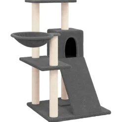 vidaXL Klösträd med sisalpelare mörkgrå 82 cm