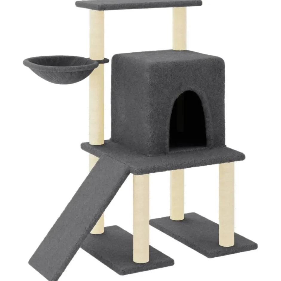 Discount vidaXL Klösträd med sisalpelare 96,5 cm Mörkgrå