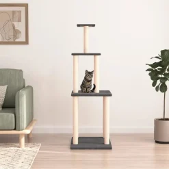 Hot vidaXL Klösträd med sisalpelare 149 cm Mörkgrå