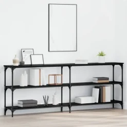 vidaXL Konsolbord Svart ek 200 x 29 x 75 cm