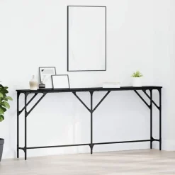 vidaXL Konsolbord Svart ek 180 x 23 x 75 cm
