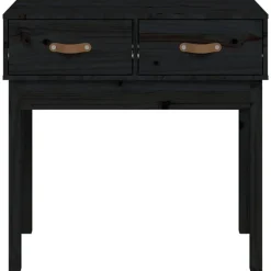 vidaXL Konsolbord svart 76,5x40x75 cm massiv furu