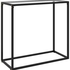 Best vidaXL Konsolbord 80x35x75 cm härdat glas Transparent