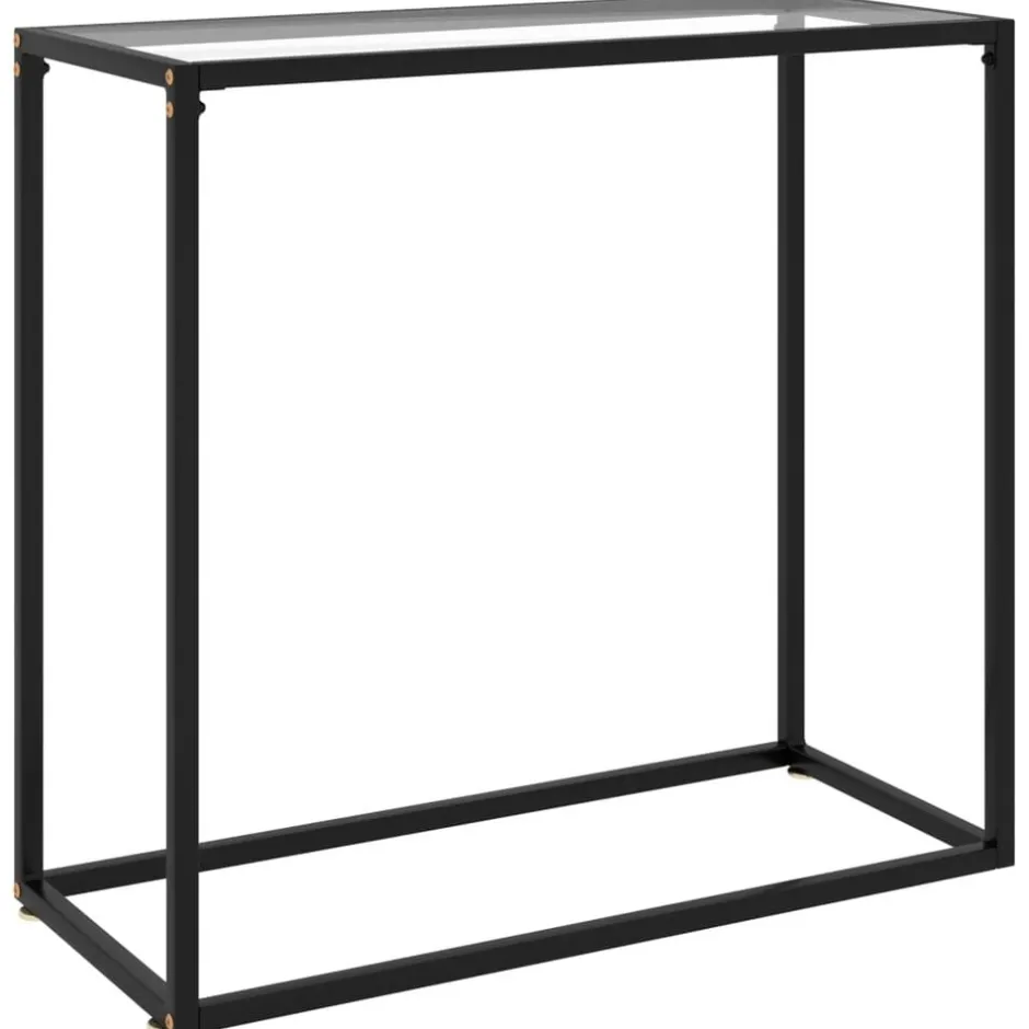 Best vidaXL Konsolbord 80x35x75 cm härdat glas Transparent