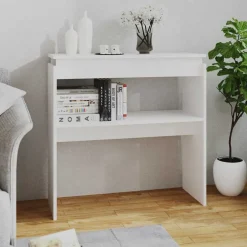 Online vidaXL Konsolbord 80x30x80 cm konstruerat trä Vit