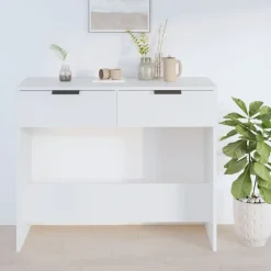 Best vidaXL Konsolbord 90x36x75 cm konstruerat trä Vit