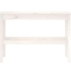 Online vidaXL Konsolbord 110x40x75 cm massiv furu Vit