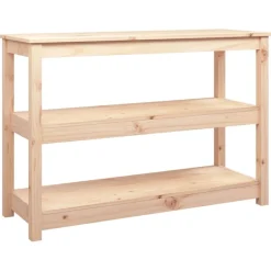 New vidaXL Konsolbord 110x40x74 cm massiv furu Naturfärg