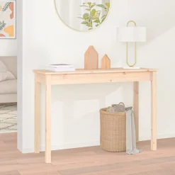 Hot vidaXL Konsolbord 110x40x75 cm massiv furu Naturfärg
