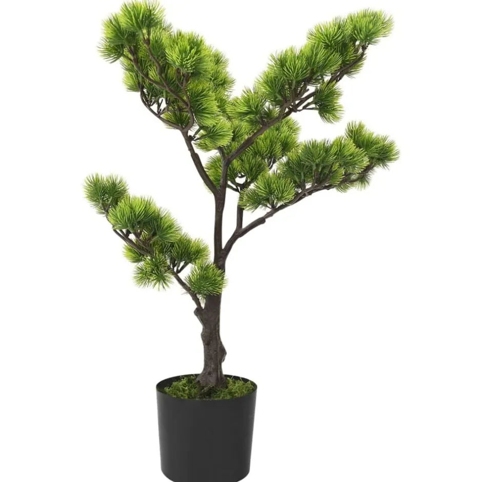 Clearance vidaXL Konstgjort bonsaiträd i kruka tall 60 cm grön Mörkgrön