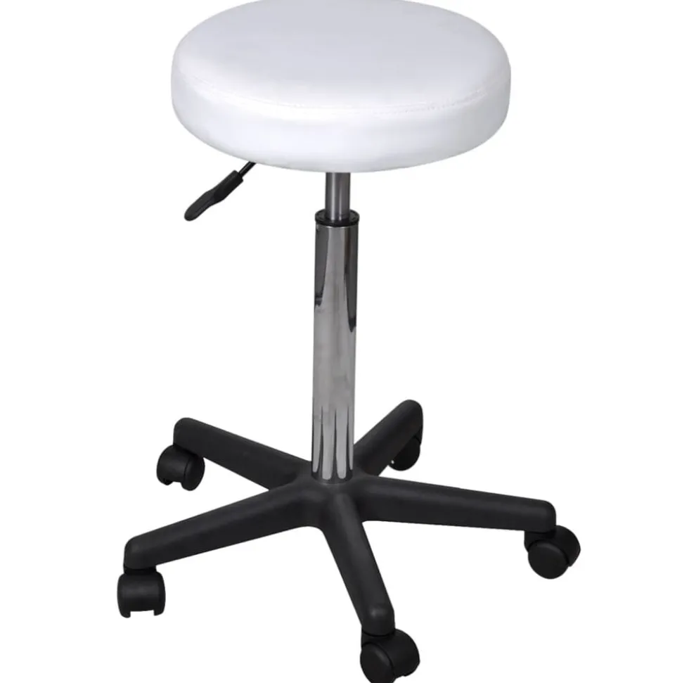 vidaXL Kontorspall vit