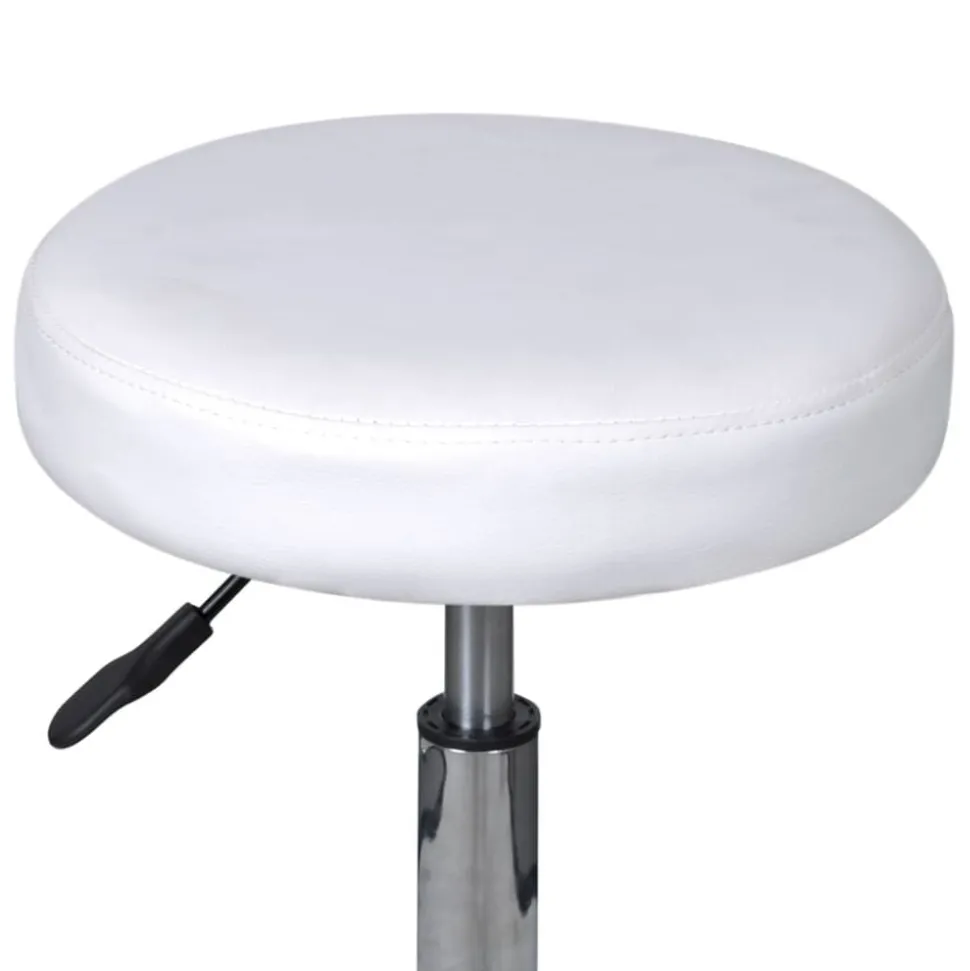 vidaXL Kontorspall vit